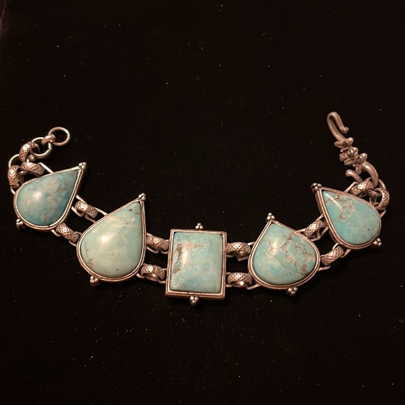Turquoise & Silver Two Sided Necklace - Picture 15 of 16